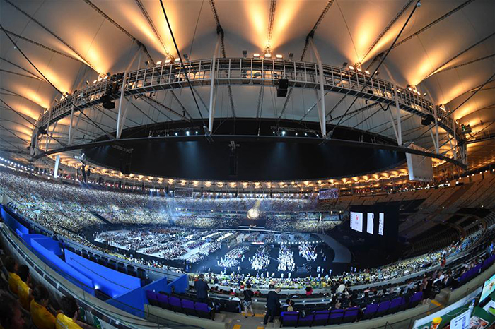 9月18日，第十五届夏季残疾人奥林匹克运动会闭幕式在巴西里约热内卢马拉卡纳体育场举行。图为闭幕式现场。 新华社记者夏一方摄