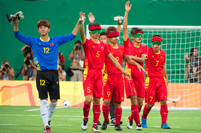 中国男子盲人足球队－杨磊摄