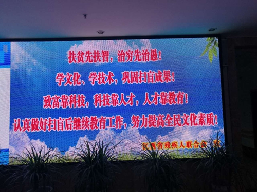 图为江西省残联“国际扫盲日”宣传活动