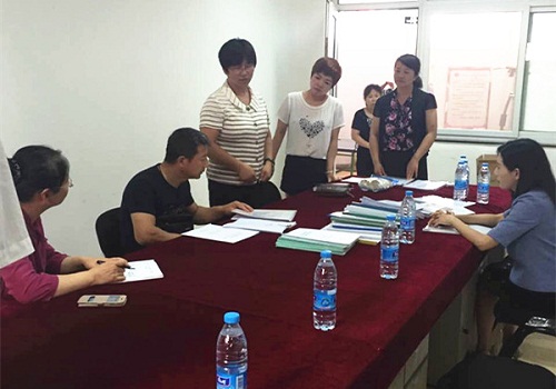 图为社区康复站调研现场