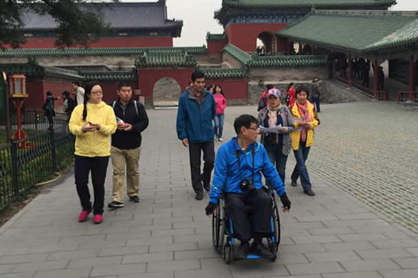 图为天坛公园体验活动现场